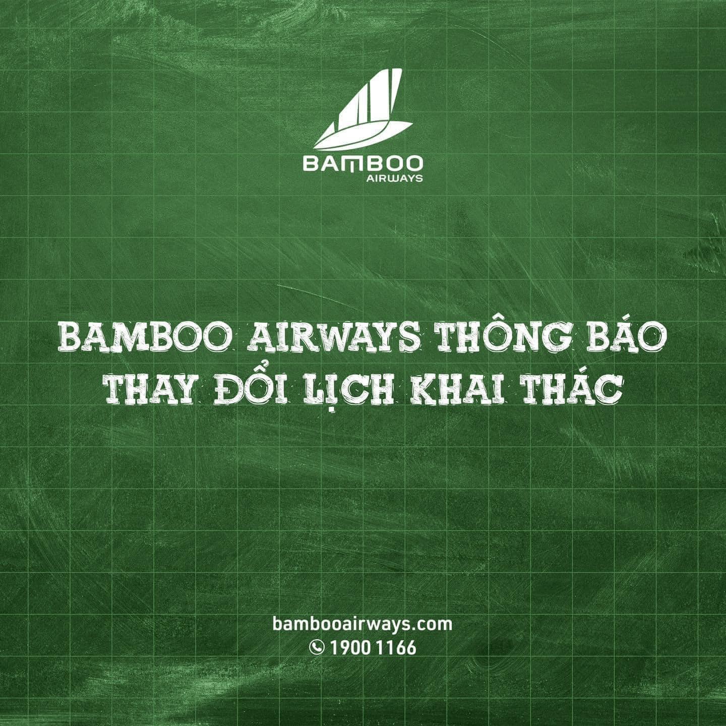 BAMBOO AIRWAYS THAY ĐỔI LỊCH KHAI THÁC DO THỜI TIẾT XẤU Ở ĐỒNG HỚI